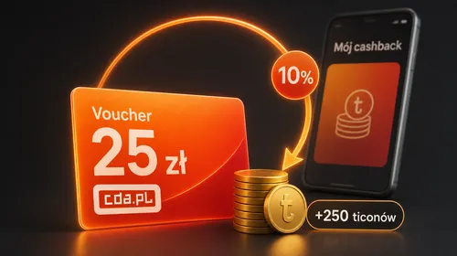 CDA Premium voucherem — 25 zł i 10% cashbacku w ticonach