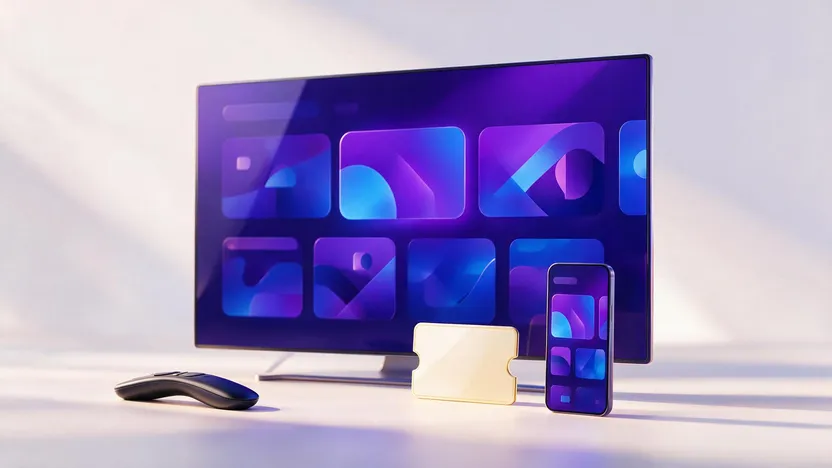Telewizor z interfejsem serwisu VOD, pilot i kod dostępu do pakietu