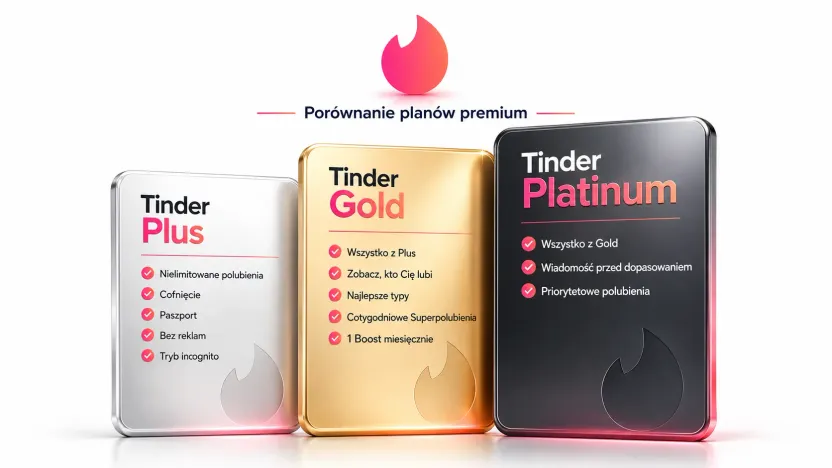 Tinder Plus, Gold i Platinum — czym się różnią? (2026)
